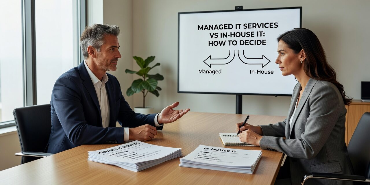 Managed IT Services vs In-House IT: How to Decide Featured Image Comparing managed IT services vs in-house IT? Learn how to evaluate coverage, costs, and the right fit for your growing business.