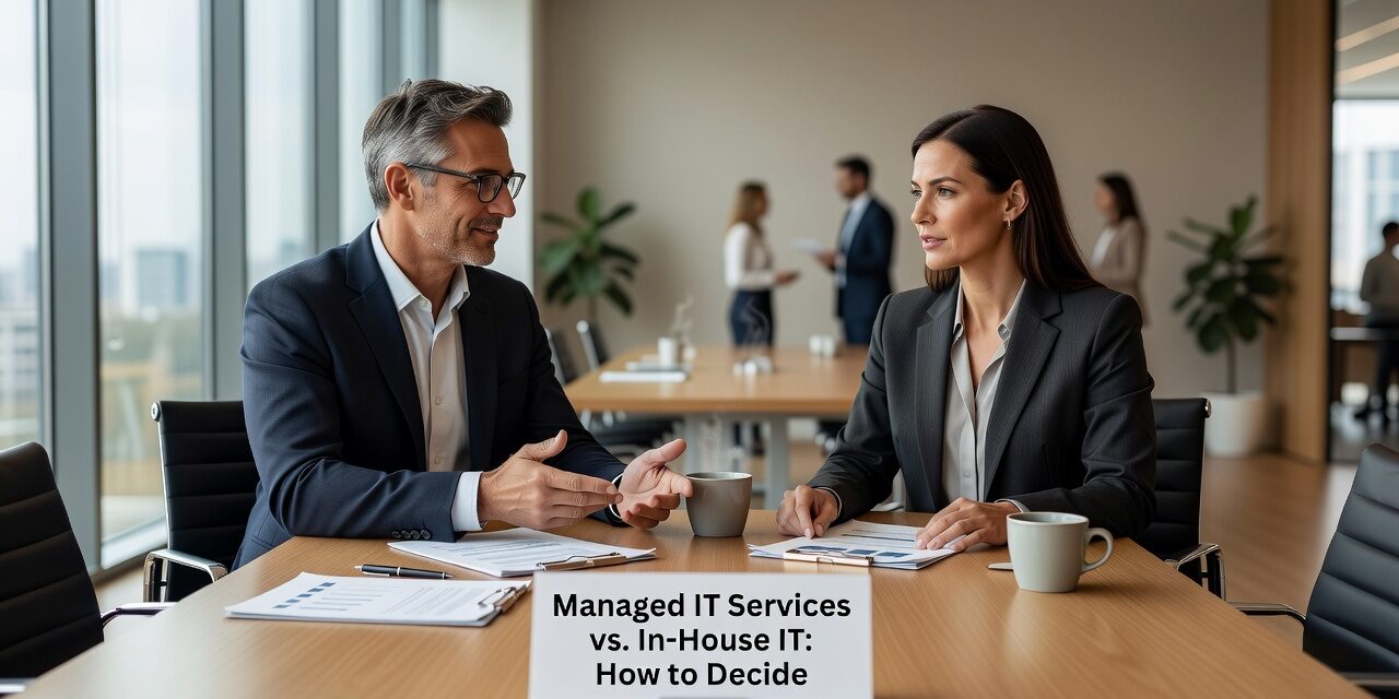 Managed IT Services vs. In-House IT: How to Decide Featured Image Weighing managed IT services vs. in-house IT? Compare coverage, cost, downtime risk, and scalability to make a confident decision for your business.