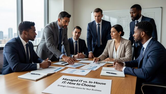 Managed IT vs. In-House IT: How to Choose Featured Image Comparing managed IT services vs. in-house IT? Here's a practical guide to help business owners and operations teams make the right call for their company.