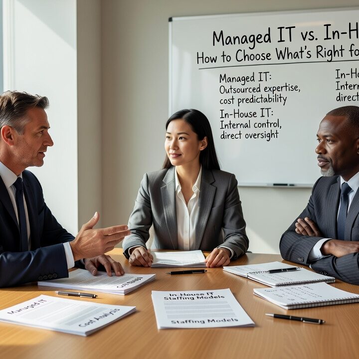Managed IT vs. In-House IT: How to Choose What’s Right for Your Business Featured Image Choosing between managed IT and in-house IT? This guide breaks down the real costs, common gaps, and how to decide what's right for your growing business.