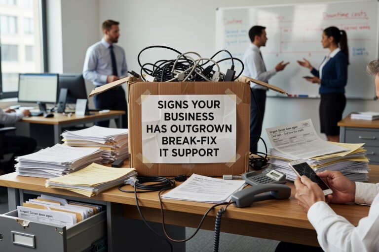 Signs Your Business Has Outgrown Break-Fix IT Support Featured Image Relying on break-fix IT support? Learn the warning signs your business has outgrown it and what a proactive approach actually changes.