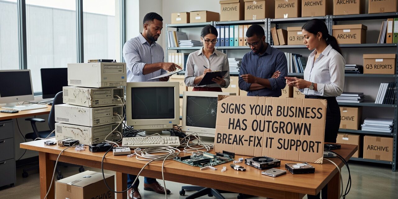 Signs Your Business Has Outgrown Break-Fix IT Support Featured Image Learn the key signs your business has outgrown break-fix IT support and what it's actually costing you in downtime, risk, and lost productivity.