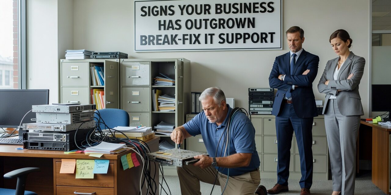 Signs Your Business Has Outgrown Break-Fix IT Support Featured Image Still using break-fix IT support? Learn the warning signs that your business has outgrown it and what a better support model looks like.