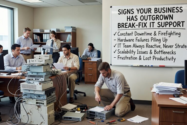 Recurring IT problems, surprise costs, and no visibility are signs your business has outgrown break-fix IT support. Here's how to recognize them.