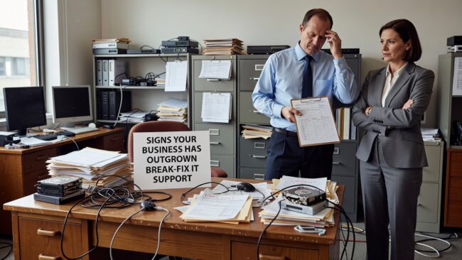 Signs Your Business Has Outgrown Break-Fix IT Support Featured Image Learn the key signs your business has outgrown break-fix IT support—and what a more reliable, proactive model looks like for growing teams.