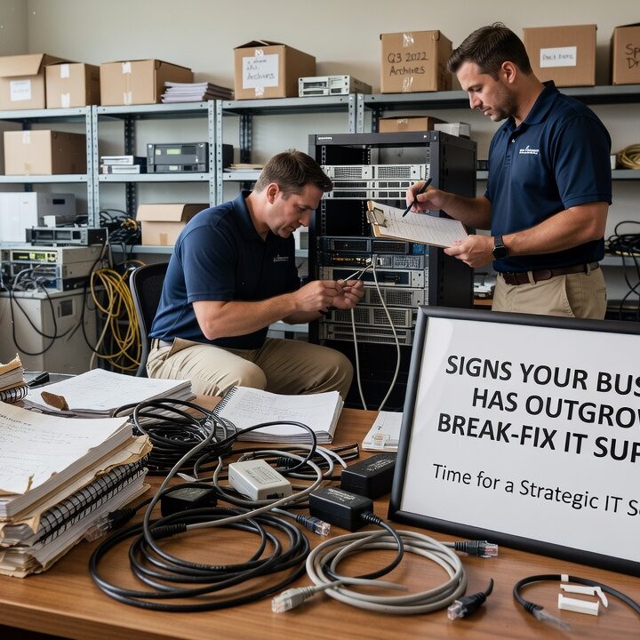Recurring outages, slow response times, and surprise IT costs are clear signals. Learn the signs your business has outgrown break-fix IT support.