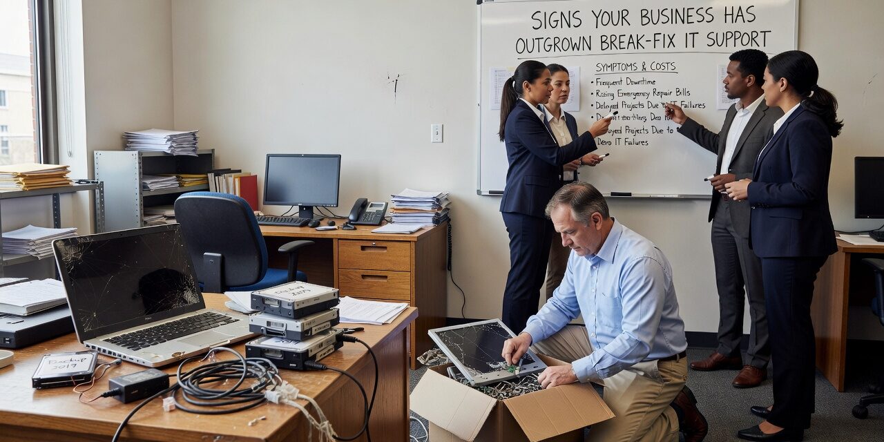 Signs Your Business Has Outgrown Break-Fix IT Support Featured Image Recurring IT problems, slow support, and unplanned downtime are signs your business has outgrown break-fix IT. Here's how to recognize the gap.