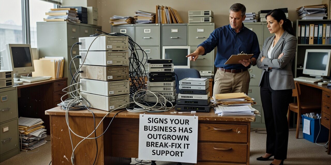 Signs Your Business Has Outgrown Break-Fix IT Support Featured Image Recurring IT problems, unpredictable costs, and zero system visibility are signs your business has outgrown break-fix IT support. Here's what to look for.