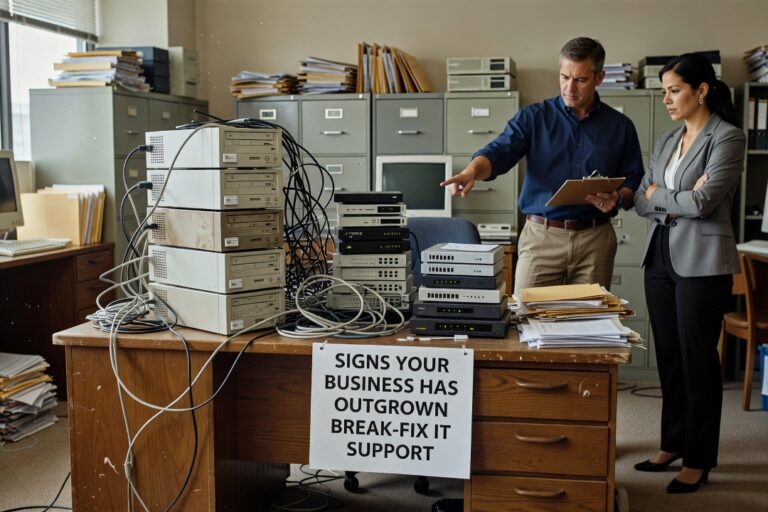 Signs Your Business Has Outgrown Break-Fix IT Support Featured Image Recurring IT problems, unpredictable costs, and zero system visibility are signs your business has outgrown break-fix IT support. Here's what to look for.