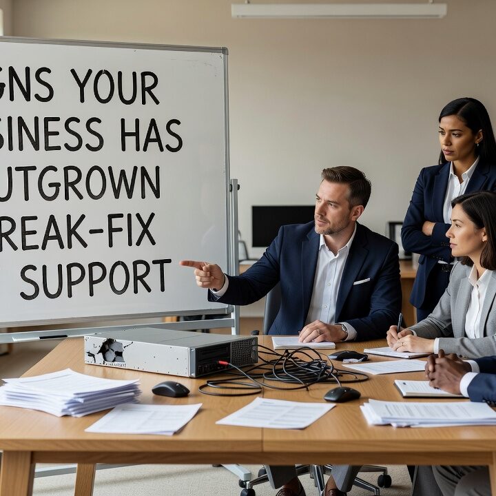 Signs Your Business Has Outgrown Break-Fix IT Support Featured Image Is break-fix IT support slowing your business down? Learn the key signs you've outgrown reactive IT and what a proactive support model actually looks like.