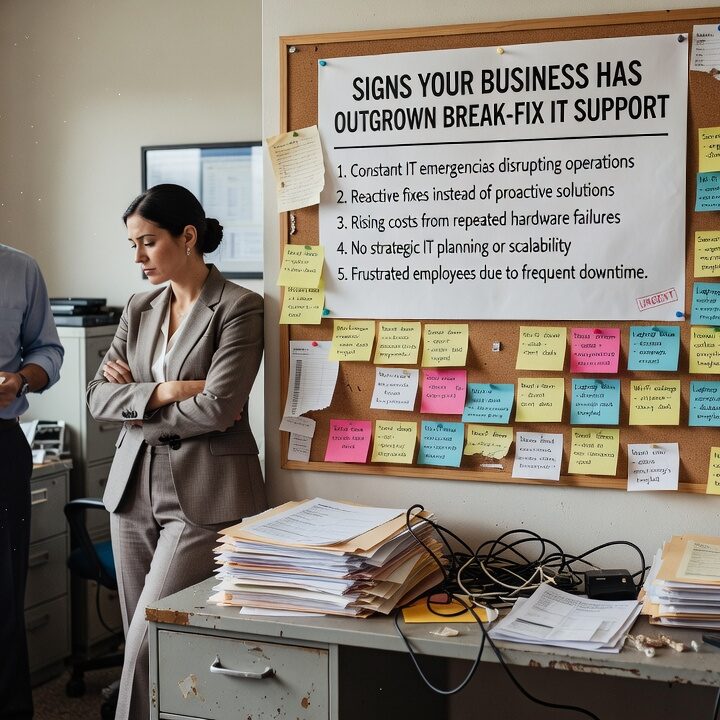 Signs Your Business Has Outgrown Break-Fix IT Support Featured Image Recurring IT problems, surprise invoices, and growing staff are signs your business has outgrown break-fix IT support. Here's how to recognize it.