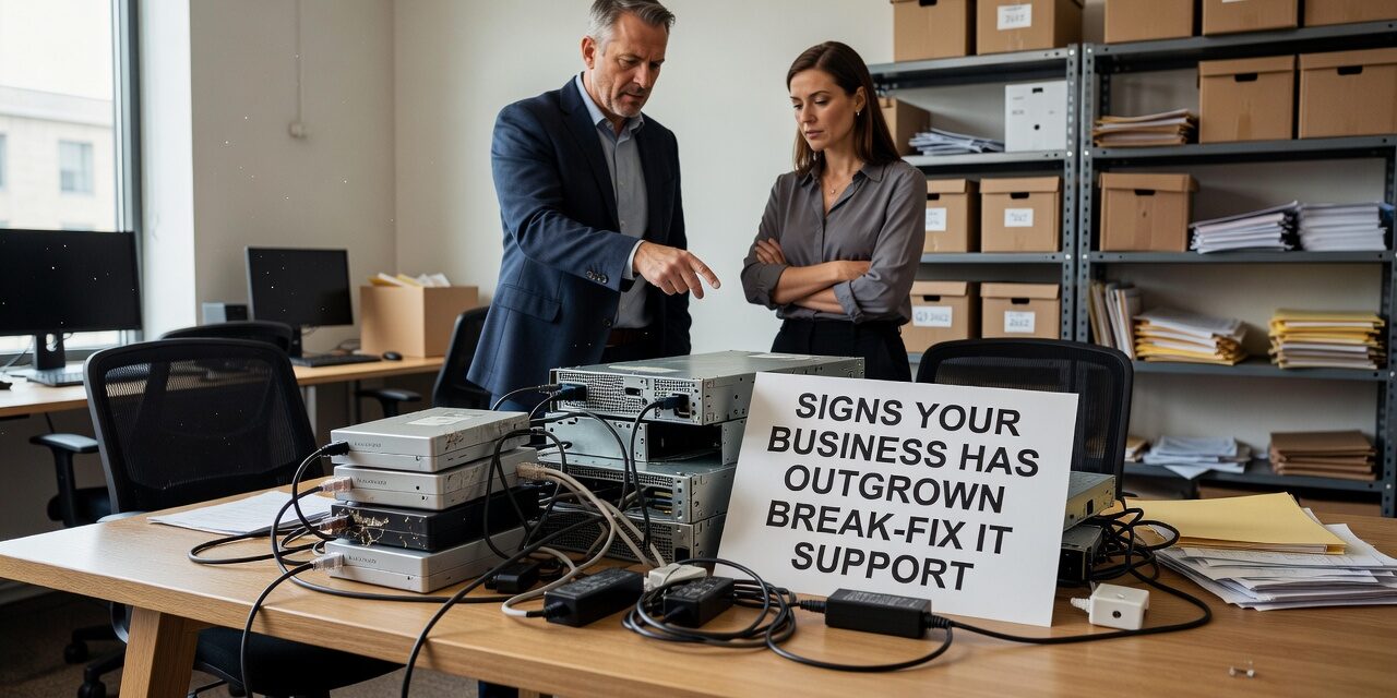 Signs Your Business Has Outgrown Break-Fix IT Support Featured Image Recurring IT issues, slow response times, unclear accountability—learn the key signs your business has outgrown break-fix IT support.