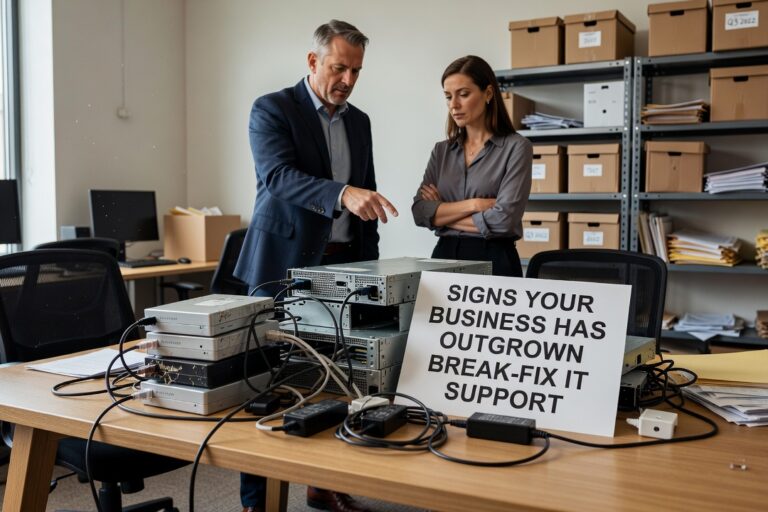 Signs Your Business Has Outgrown Break-Fix IT Support Featured Image Recurring IT issues, slow response times, unclear accountability—learn the key signs your business has outgrown break-fix IT support.