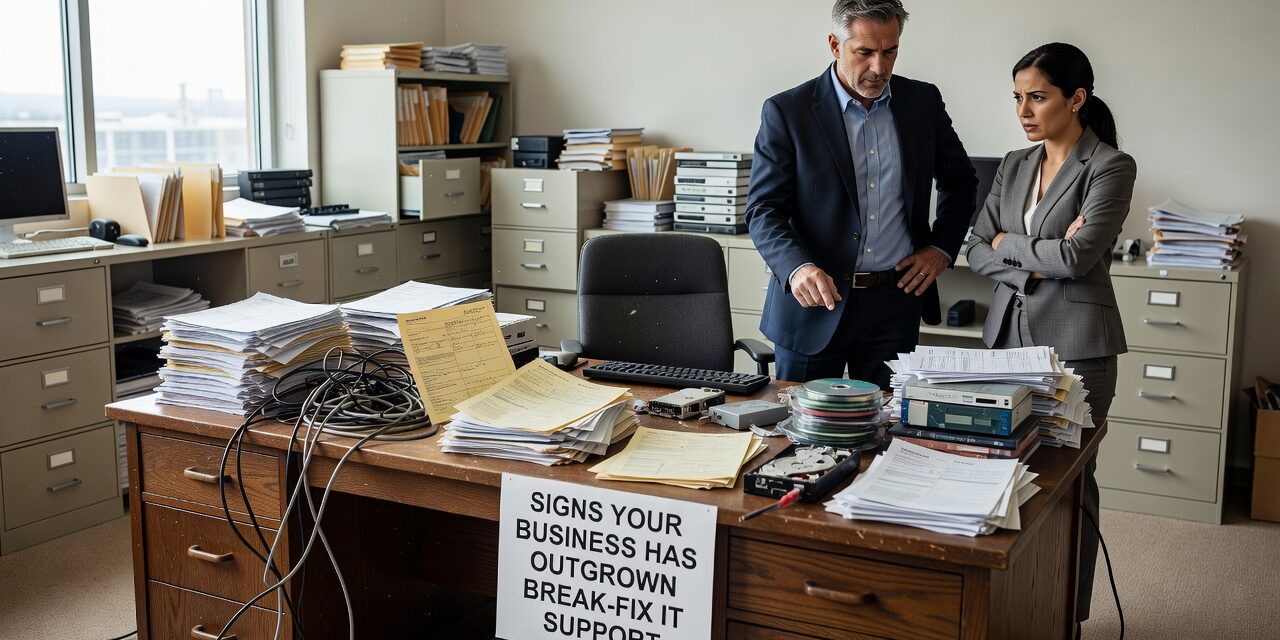 Signs Your Business Has Outgrown Break-Fix IT Support Featured Image Seeing recurring IT problems, unpredictable bills, or slow support? These are clear signs your business has outgrown break-fix IT support.