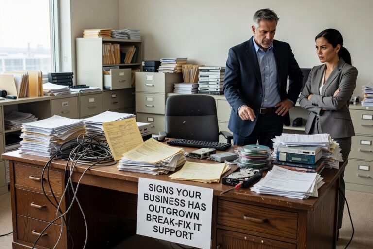Signs Your Business Has Outgrown Break-Fix IT Support Featured Image Seeing recurring IT problems, unpredictable bills, or slow support? These are clear signs your business has outgrown break-fix IT support.