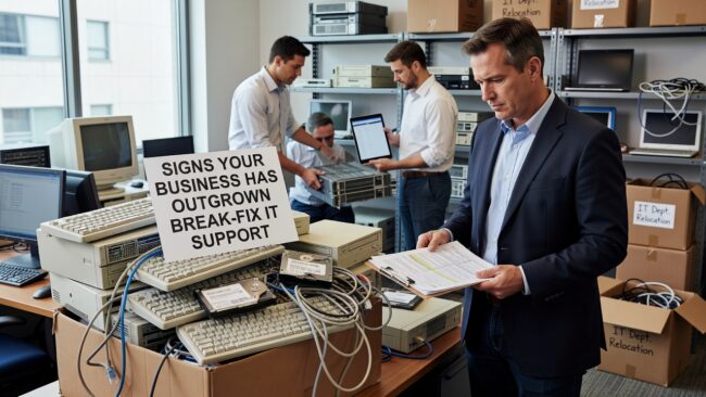 Recognize the signs your business has outgrown break-fix IT support and learn when a managed IT model makes more operational and financial sense.