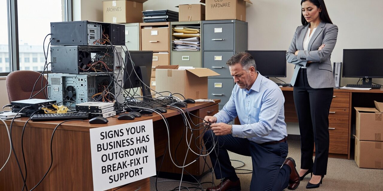 Signs Your Business Has Outgrown Break-Fix IT Support Featured Image Recurring outages, failed backups, slow response times—these are clear signs your business has outgrown break-fix IT support. Here's how to evaluate your options.