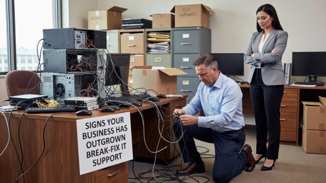 Recurring outages, failed backups, slow response times—these are clear signs your business has outgrown break-fix IT support. Here's how to evaluate your options.