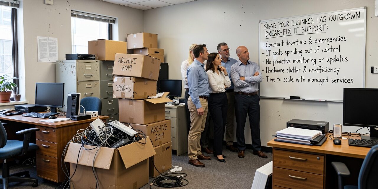 Signs Your Business Has Outgrown Break-Fix IT Support Featured Image Learn the signs your business has outgrown break-fix IT support and how to choose a model that fits your operations, budget, and growth.