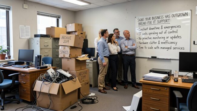 Signs Your Business Has Outgrown Break-Fix IT Support Featured Image Learn the signs your business has outgrown break-fix IT support and how to choose a model that fits your operations, budget, and growth.