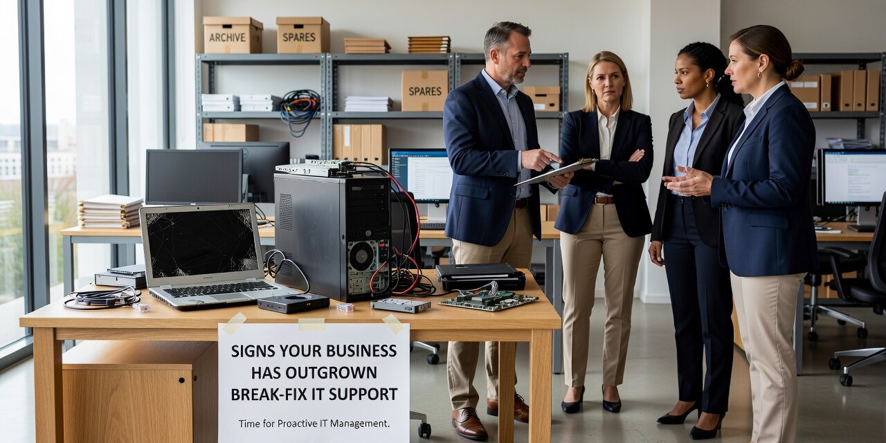 Signs Your Business Has Outgrown Break-Fix IT Support Featured Image If recurring IT problems, unpredictable costs, or security gaps are slowing your team down, your business may have outgrown break-fix IT support.