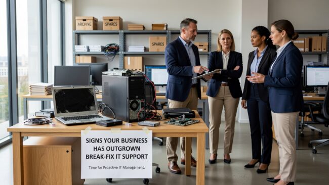Signs Your Business Has Outgrown Break-Fix IT Support Featured Image If recurring IT problems, unpredictable costs, or security gaps are slowing your team down, your business may have outgrown break-fix IT support.