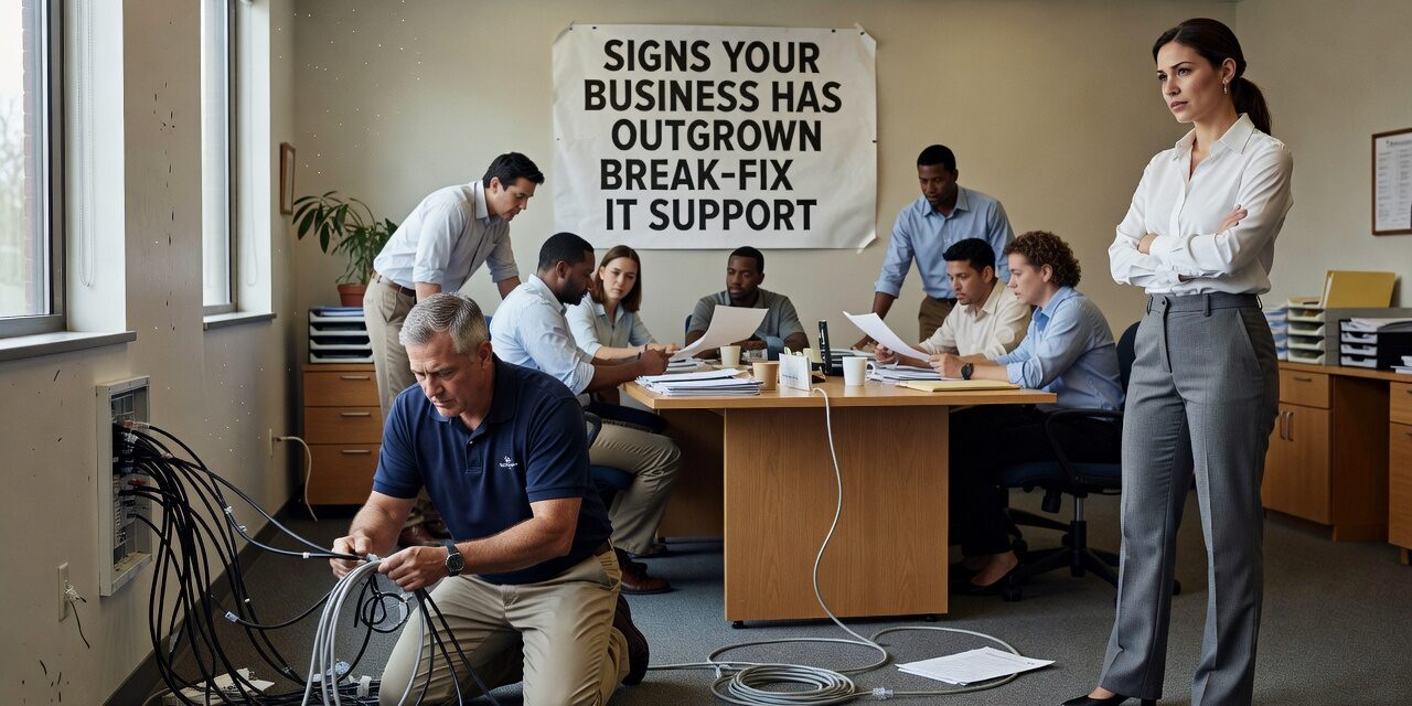 Signs Your Business Has Outgrown Break-Fix IT Support Featured Image Recurring IT problems, surprise bills, and security gaps are signs your business has outgrown break-fix IT support. Here's how to know when it's time to switch.