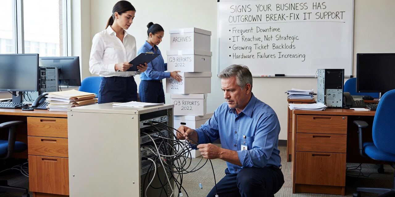 Recurring IT problems, rising downtime, or untested backups? Learn the clear signs your business has outgrown break-fix IT support.