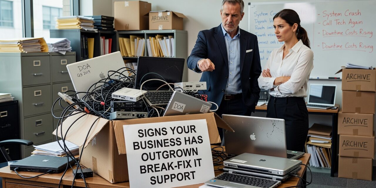 Signs Your Business Has Outgrown Break-Fix IT Support Featured Image Seeing recurring IT issues, slow response times, or no backup plan? These are signs your business has outgrown break-fix IT support.