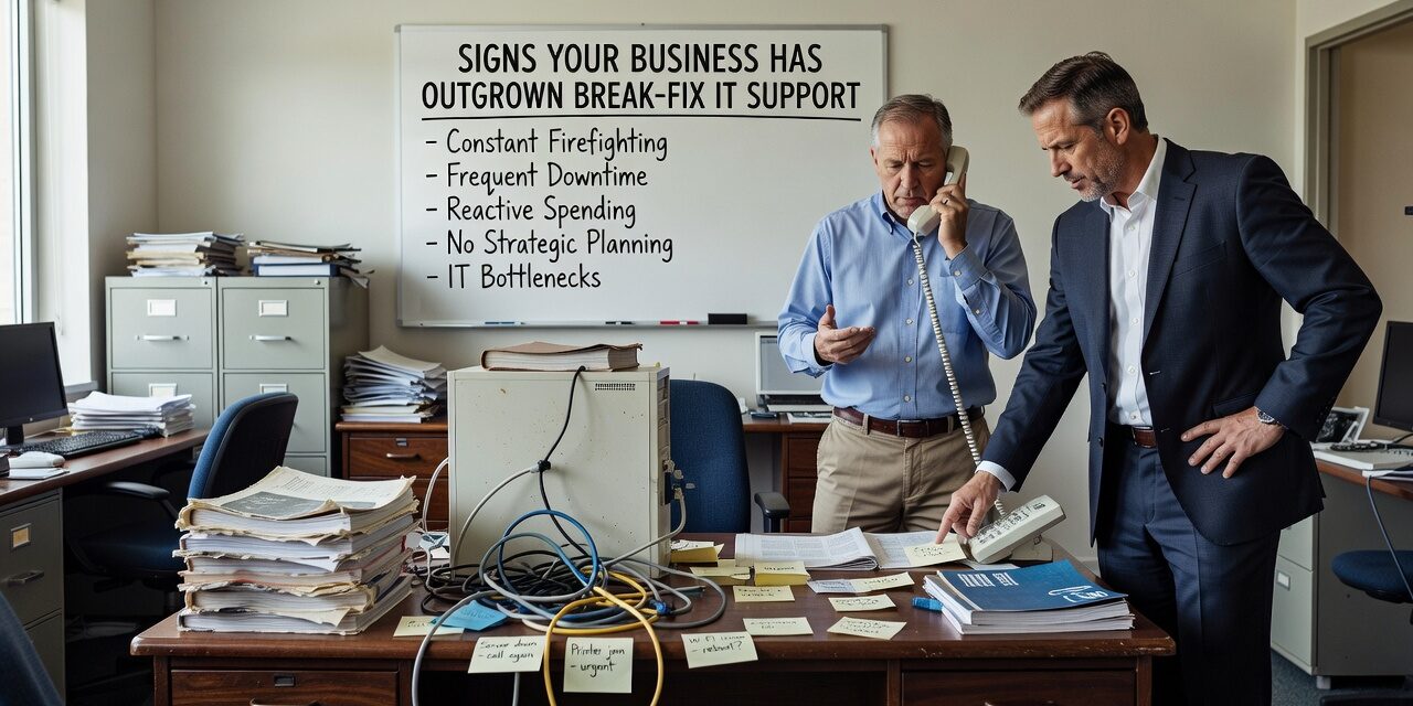 Recognizing the signs your business has outgrown break-fix IT support can prevent costly downtime and recurring problems. Here's what to look for.