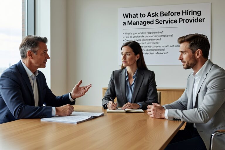 What to Ask Before Hiring a Managed Service Provider Featured Image Know what to ask before hiring a managed service provider. A practical guide for business owners evaluating IT support agreements and provider fit.