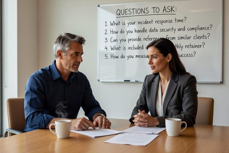 Know what to ask before hiring a managed service provider. This guide covers SLAs, accountability, cybersecurity, and what good IT support really looks like.