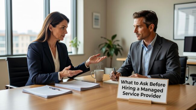 Know what to ask before hiring a managed service provider. A practical guide covering response times, security responsibilities, backups, and contract terms.