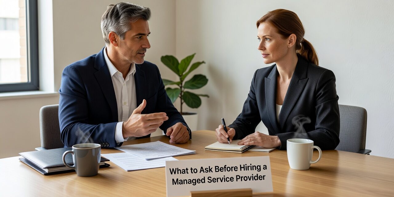 What to Ask Before Hiring a Managed Service Provider Featured Image Know what to ask before hiring a managed service provider. A practical guide covering scope, SLAs, security, backups, and hidden costs.