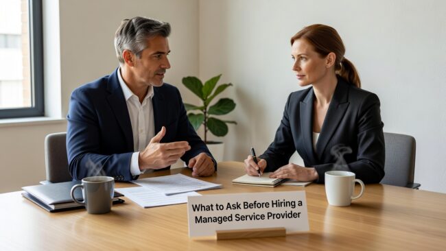 Know what to ask before hiring a managed service provider. A practical guide covering scope, SLAs, security, backups, and hidden costs.