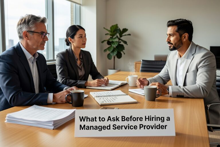 What to Ask Before Hiring a Managed Service Provider Featured Image Know what to ask before hiring a managed service provider. A practical guide covering support, backups, security, onboarding, and contract terms.