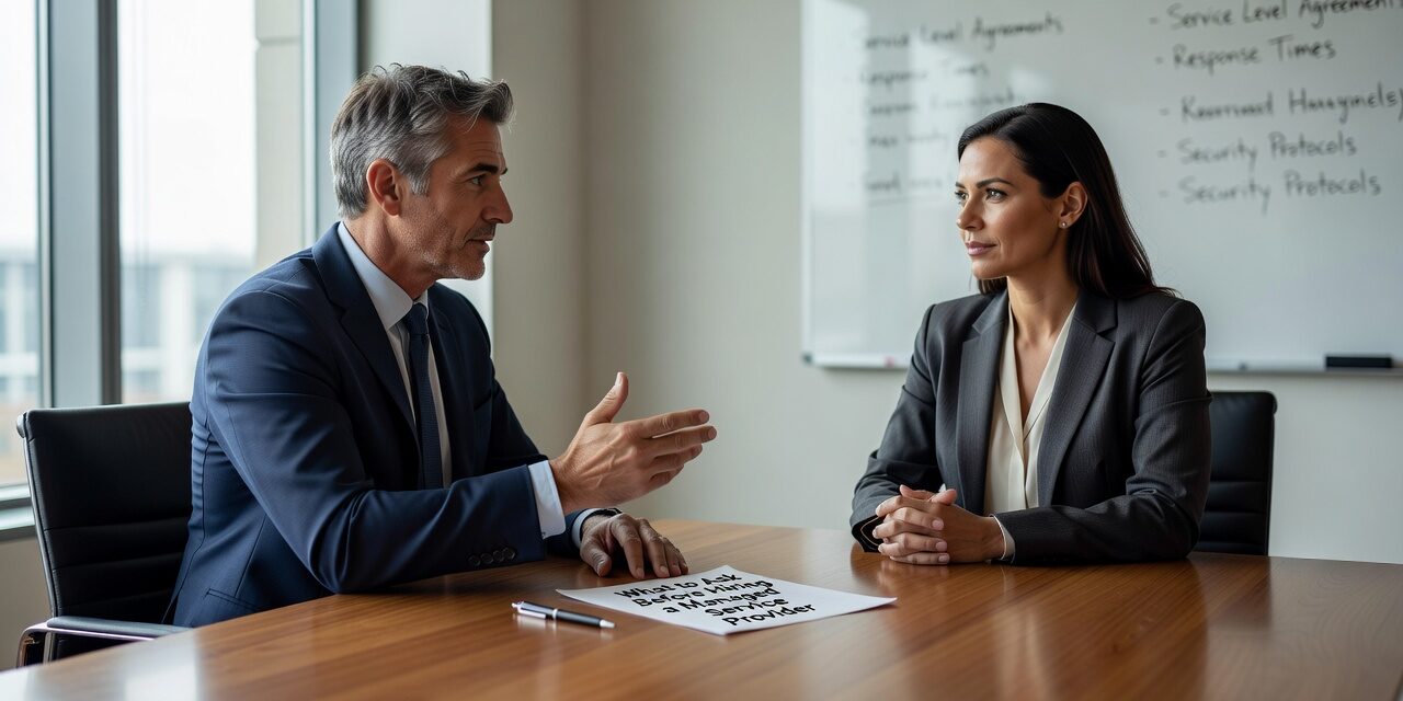 What to Ask Before Hiring a Managed Service Provider Featured Image Not sure what to ask before hiring a managed service provider? Use this checklist to evaluate scope, SLAs, security, and contract terms before you sign.