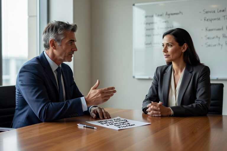 Not sure what to ask before hiring a managed service provider? Use this checklist to evaluate scope, SLAs, security, and contract terms before you sign.