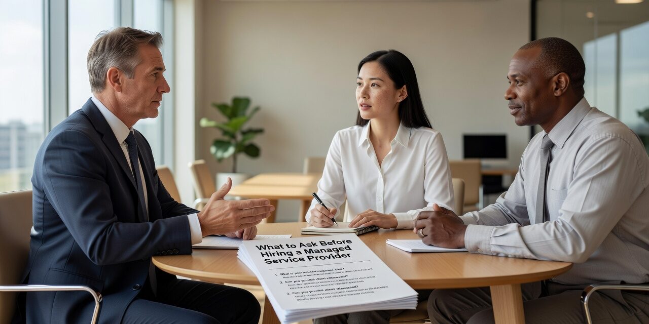 What to Ask Before Hiring a Managed Service Provider Featured Image Know what to ask before hiring a managed service provider. A practical guide covering coverage, response times, contracts, and common evaluation mistakes.