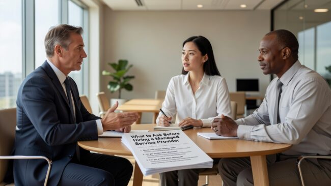 What to Ask Before Hiring a Managed Service Provider Featured Image Know what to ask before hiring a managed service provider. A practical guide covering coverage, response times, contracts, and common evaluation mistakes.
