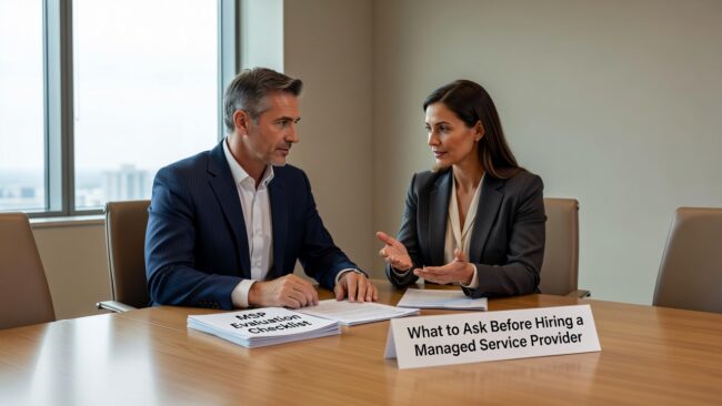 What to Ask Before Hiring a Managed Service Provider Featured Image Before signing with an IT provider, ask these practical questions about scope, security, backups, and contract terms. A buyer's guide for business decision-makers.
