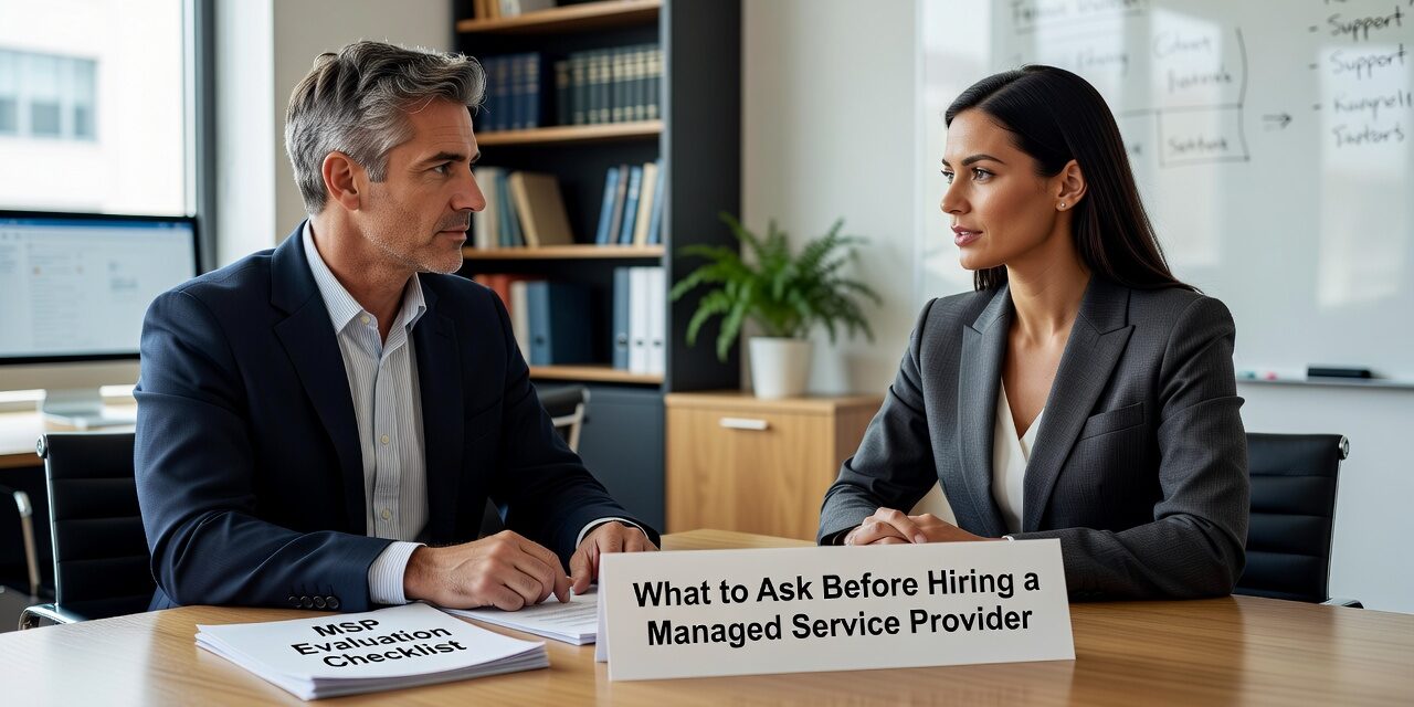 What to Ask Before Hiring a Managed Service Provider Featured Image Know what to ask before hiring a managed service provider. A practical checklist for business owners evaluating IT support options.