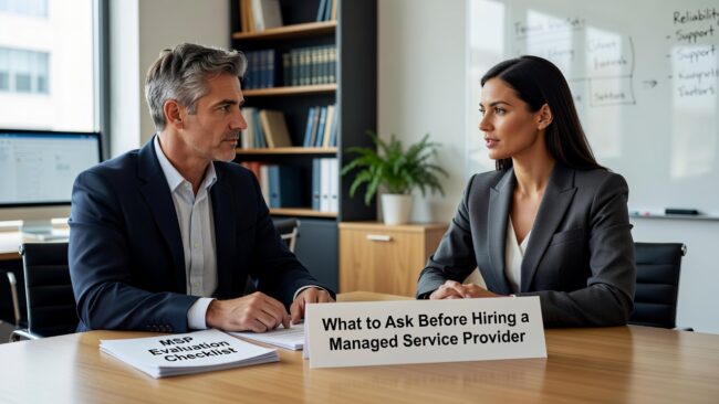 Know what to ask before hiring a managed service provider. A practical checklist for business owners evaluating IT support options.