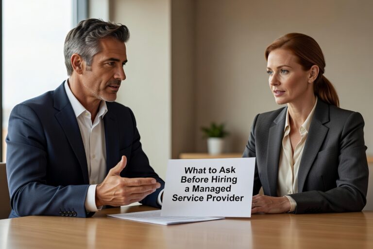 What to Ask Before Hiring a Managed Service Provider Featured Image Know what to ask before hiring a managed service provider. A practical guide for business owners evaluating IT support contracts, coverage, and response times.