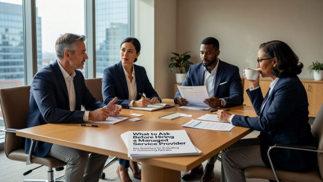 Know what to ask before hiring a managed service provider. A practical guide covering response times, backup testing, scope gaps, and vendor management.