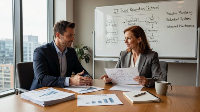 How to Reduce Business Downtime from IT Issues Featured Image Learn practical steps to reduce business downtime from IT issues — including proactive monitoring, backup testing, and smarter vendor accountability.