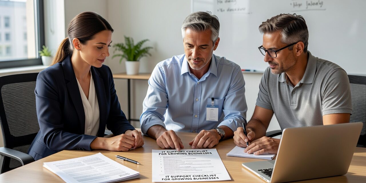IT Support Checklist for Growing Businesses Featured Image Use this practical IT support checklist to find gaps in your setup before they cause downtime, security issues, or operational problems.