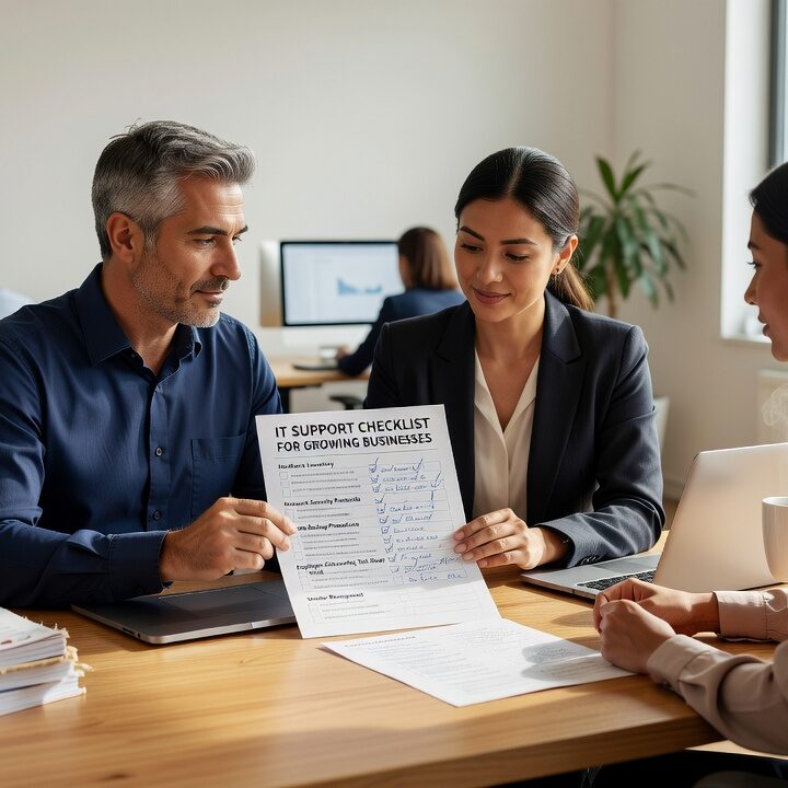 A practical IT support checklist for growing businesses covering network health, backups, cybersecurity, help desk gaps, and common mistakes to fix now.