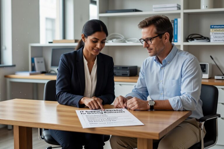 IT Support Checklist for Growing Businesses Featured Image A practical IT support checklist for growing businesses covering help desk, backups, cybersecurity, vendor gaps, and what to review before you hit a crisis.