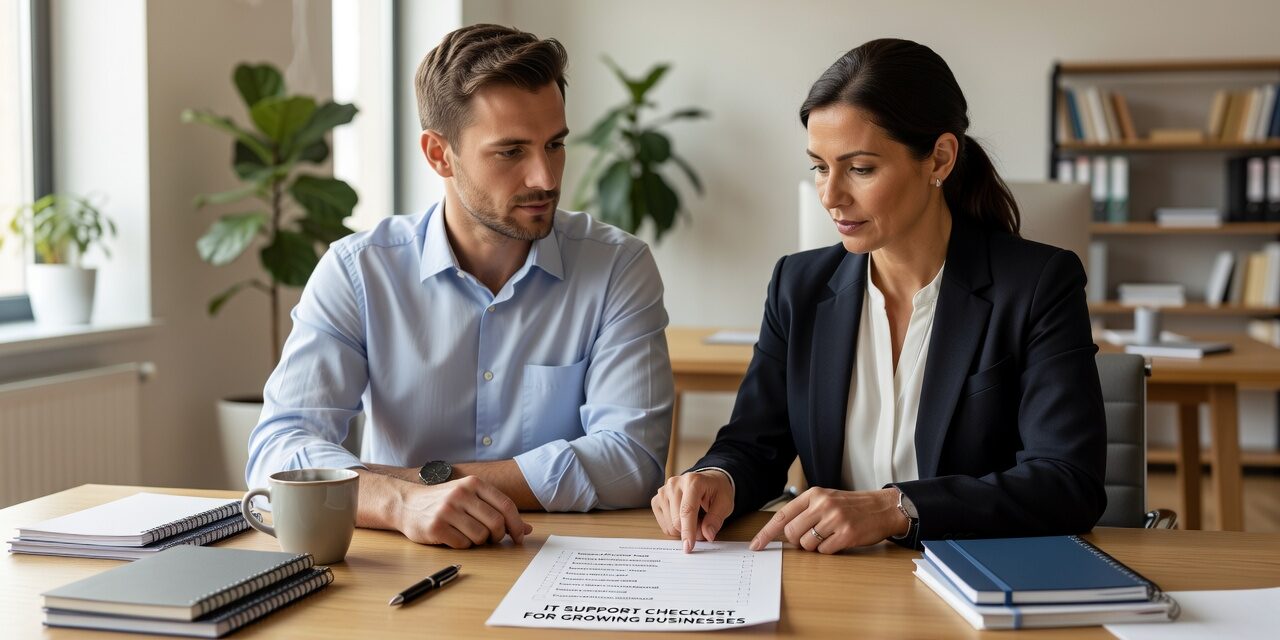 IT Support Checklist for Growing Businesses Featured Image Use this IT support checklist for growing businesses to find coverage gaps, reduce downtime, and make smarter decisions about your technology setup.
